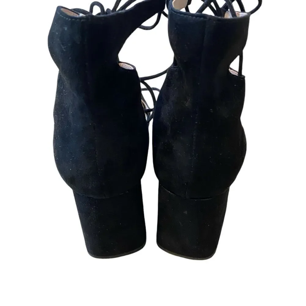 Women's Zara Black Suede Lace Up Shoe EU Size 39
